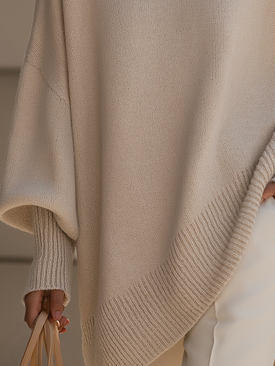 Mirevia - Maglione Oversize con Scollo Ampio