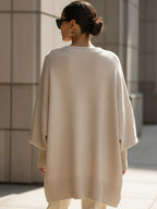 Mirevia - Maglione Oversize con Scollo Ampio