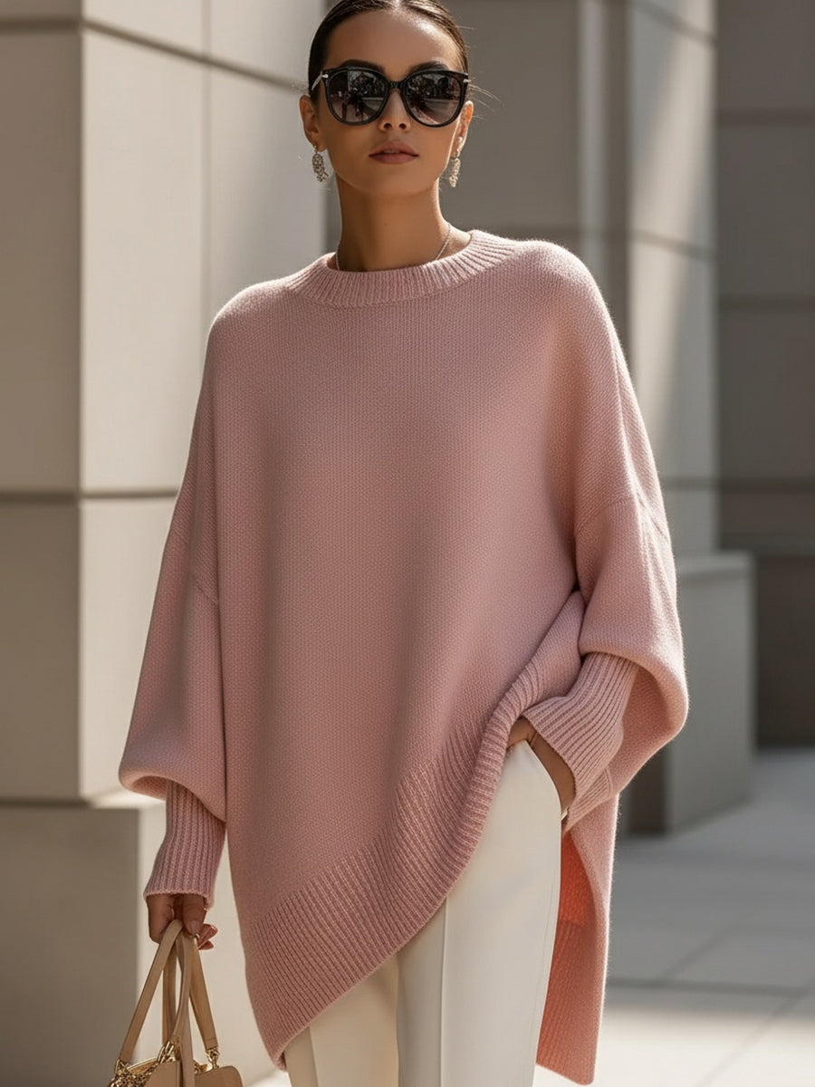 Mirevia - Maglione Oversize con Scollo Ampio