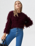 Frangeline - Cardigan in Maglia con Frange