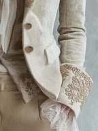 Alessina - Blazer Avorio con Ricami Dorati