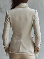 Alessina - Blazer Avorio con Ricami Dorati