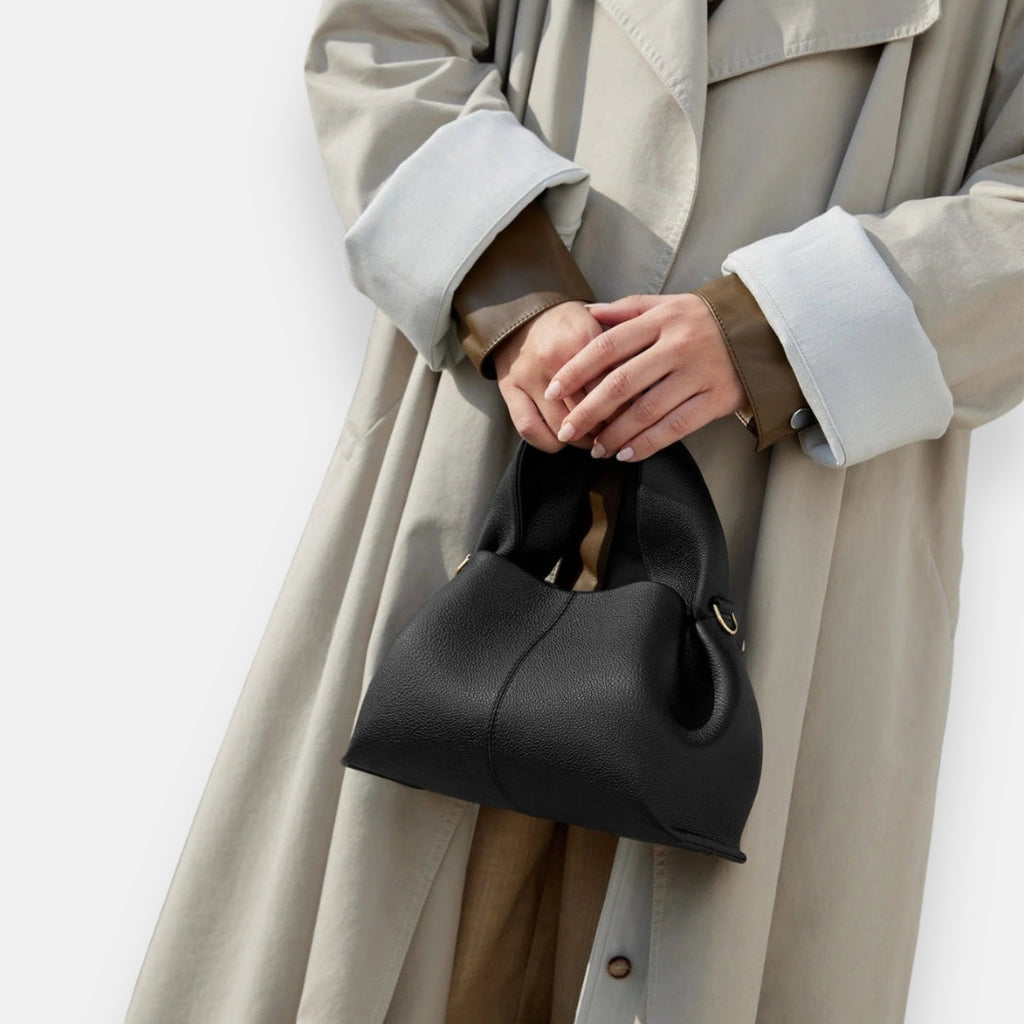 Isotta - Borsa Scultorea con Manico Dorato
