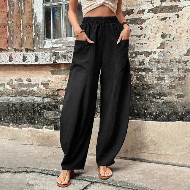 Sorelia - Pantaloni Fluidi con Tasche Statement