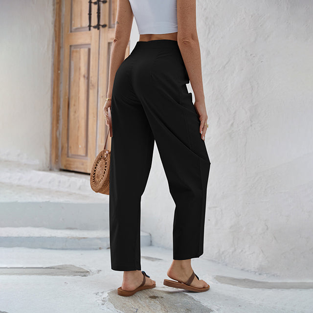 Brisella - Pantaloni Palazzo con Nodo Laterale