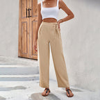 Brisella - Pantaloni Palazzo con Nodo Laterale