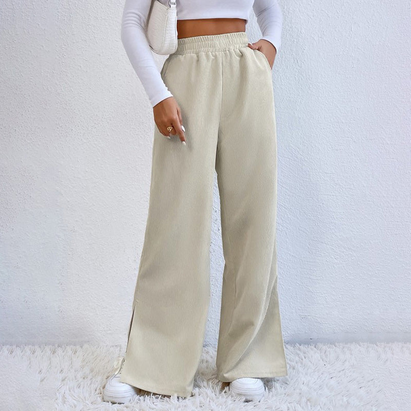 Lunessa - Pantaloni a Coste dal Comfort Morbido