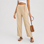 Brisella - Pantaloni Palazzo con Nodo Laterale