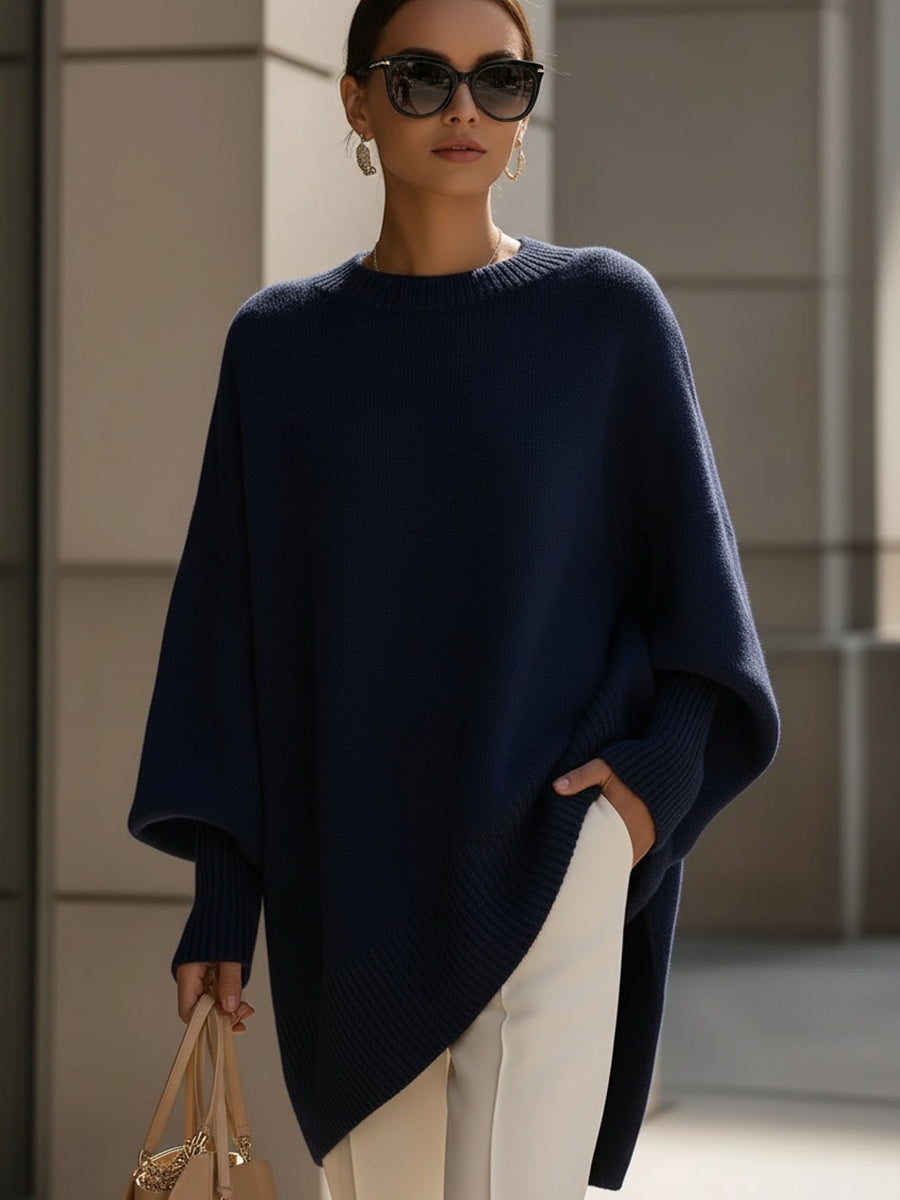 Mirevia - Maglione Oversize con Scollo Ampio