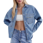 Ersilia - Giacca di Jeans Vintage dal Taglio Ampio