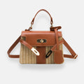 Emanuela - Borsa Intrecciata con Dettagli in Pelle