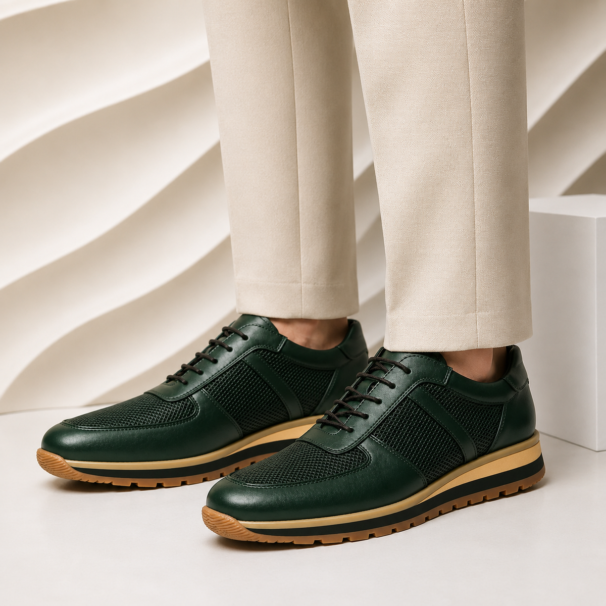 Alverio - Sneakers in Pelle Pieno Fiore