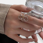Rosalba - Anello Floreale Bicolore Regolabile