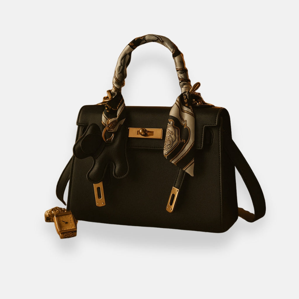 Perla - Borsa Strutturata con Foulard e Charm