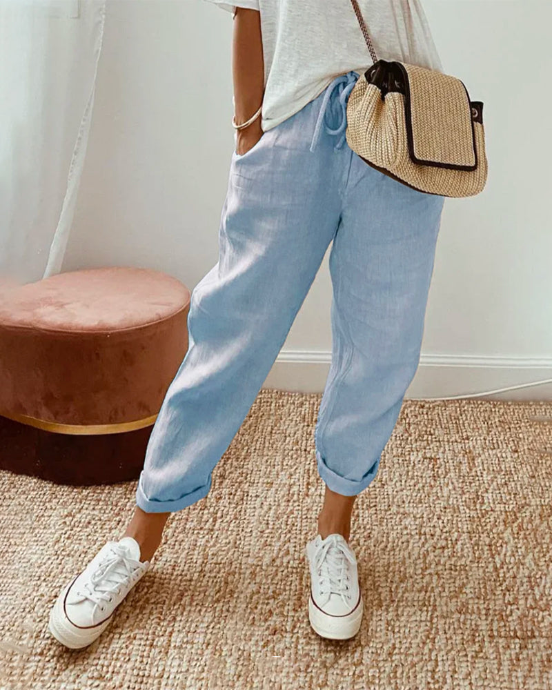 Flarisse - Pantaloni Fluidi con Vita Morbida