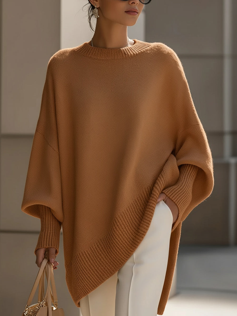 Mirevia - Maglione Oversize con Scollo Ampio