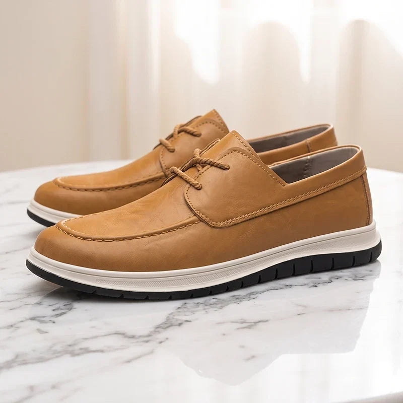 Quireno - Sneakers in Pelle dalle Tonalità Naturali