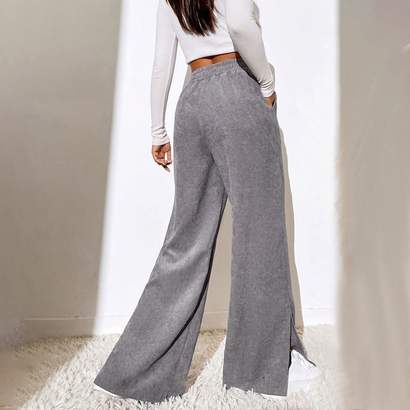 Lunessa - Pantaloni a Coste dal Comfort Morbido