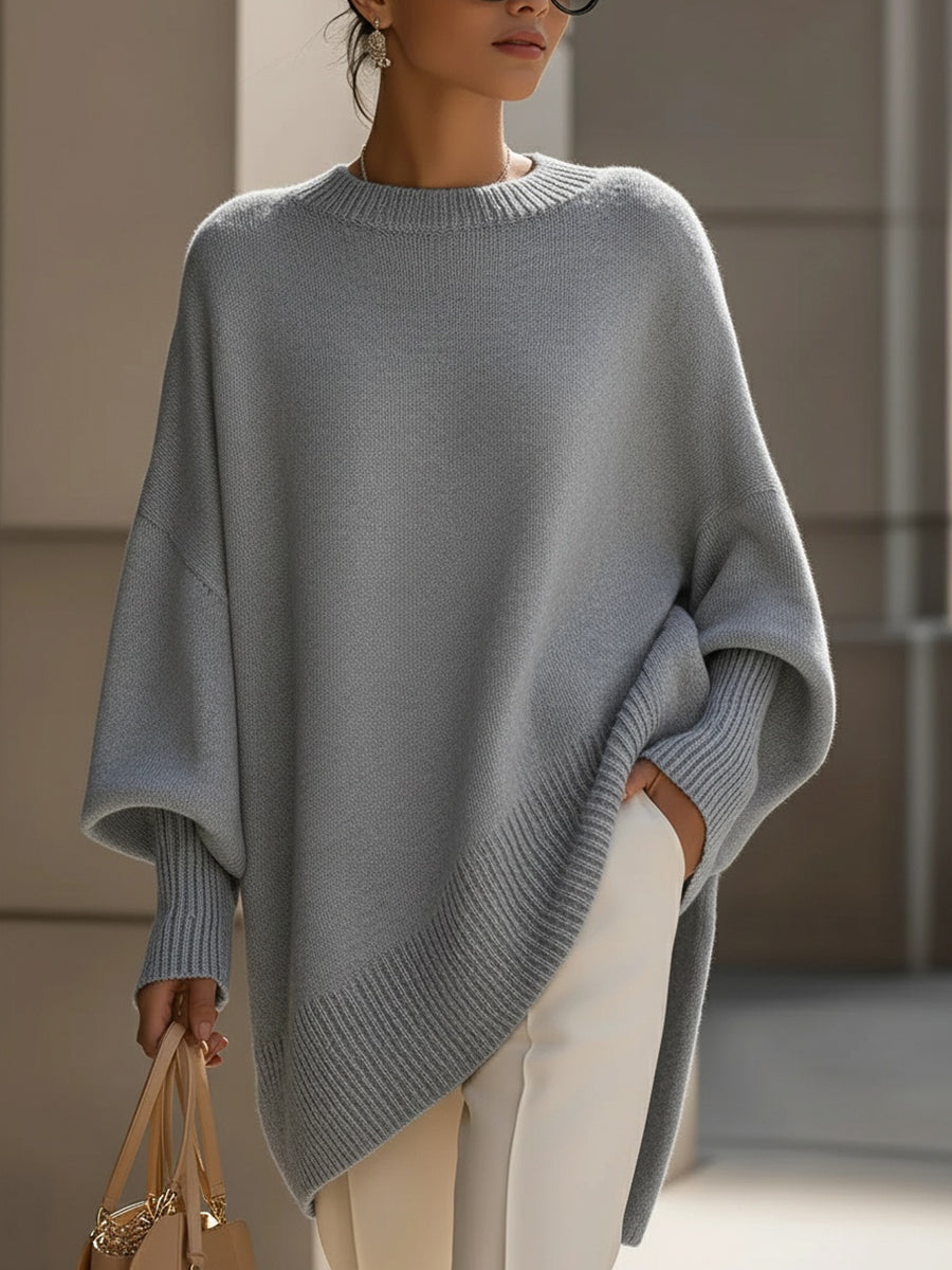 Mirevia - Maglione Oversize con Scollo Ampio