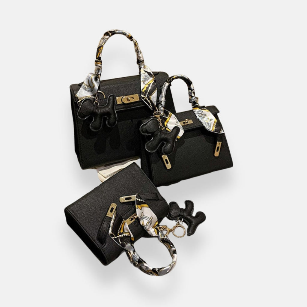 Perla - Borsa Strutturata con Foulard e Charm
