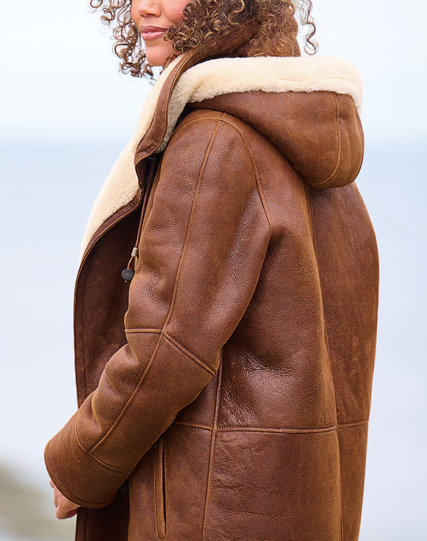 Leia - Cappotto con Cappuccio Caldo e Casual