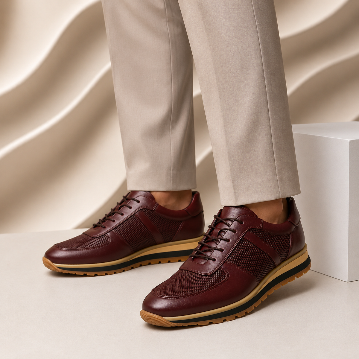 Alverio - Sneakers in Pelle Pieno Fiore