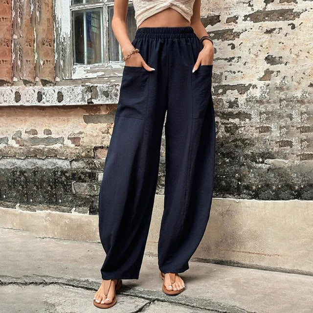 Sorelia - Pantaloni Fluidi con Tasche Statement