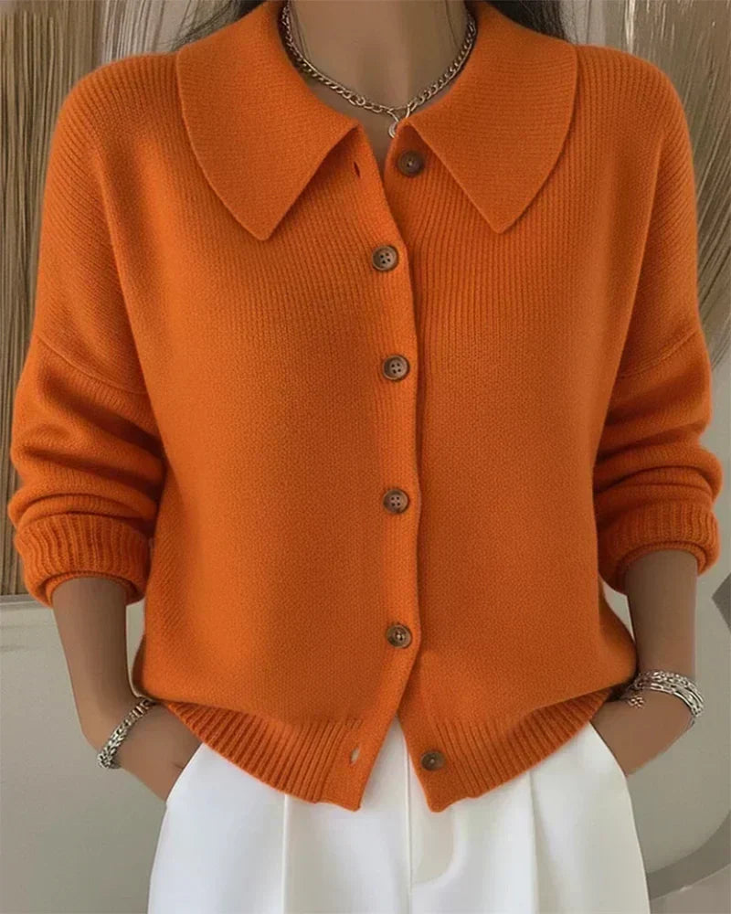 Calissene - Cardigan con Collo a Camicia