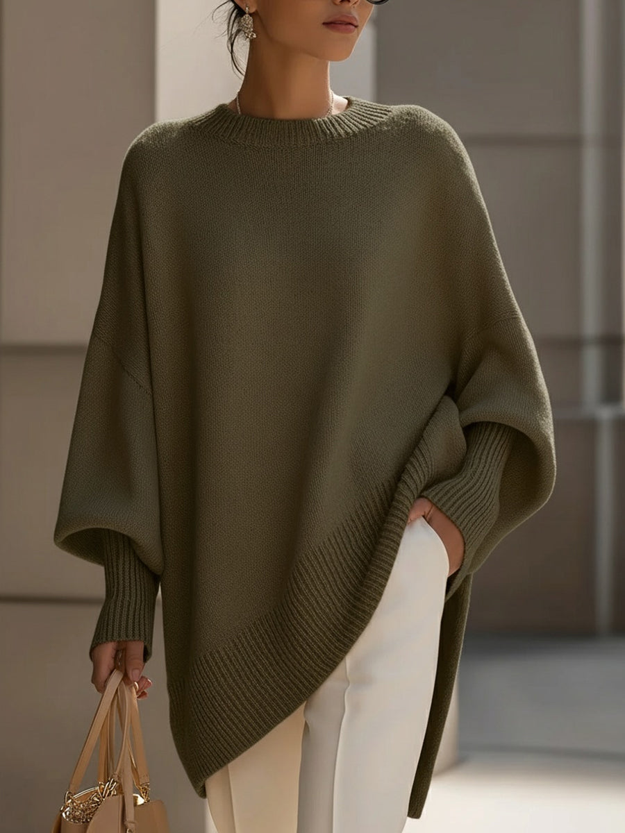Mirevia - Maglione Oversize con Scollo Ampio