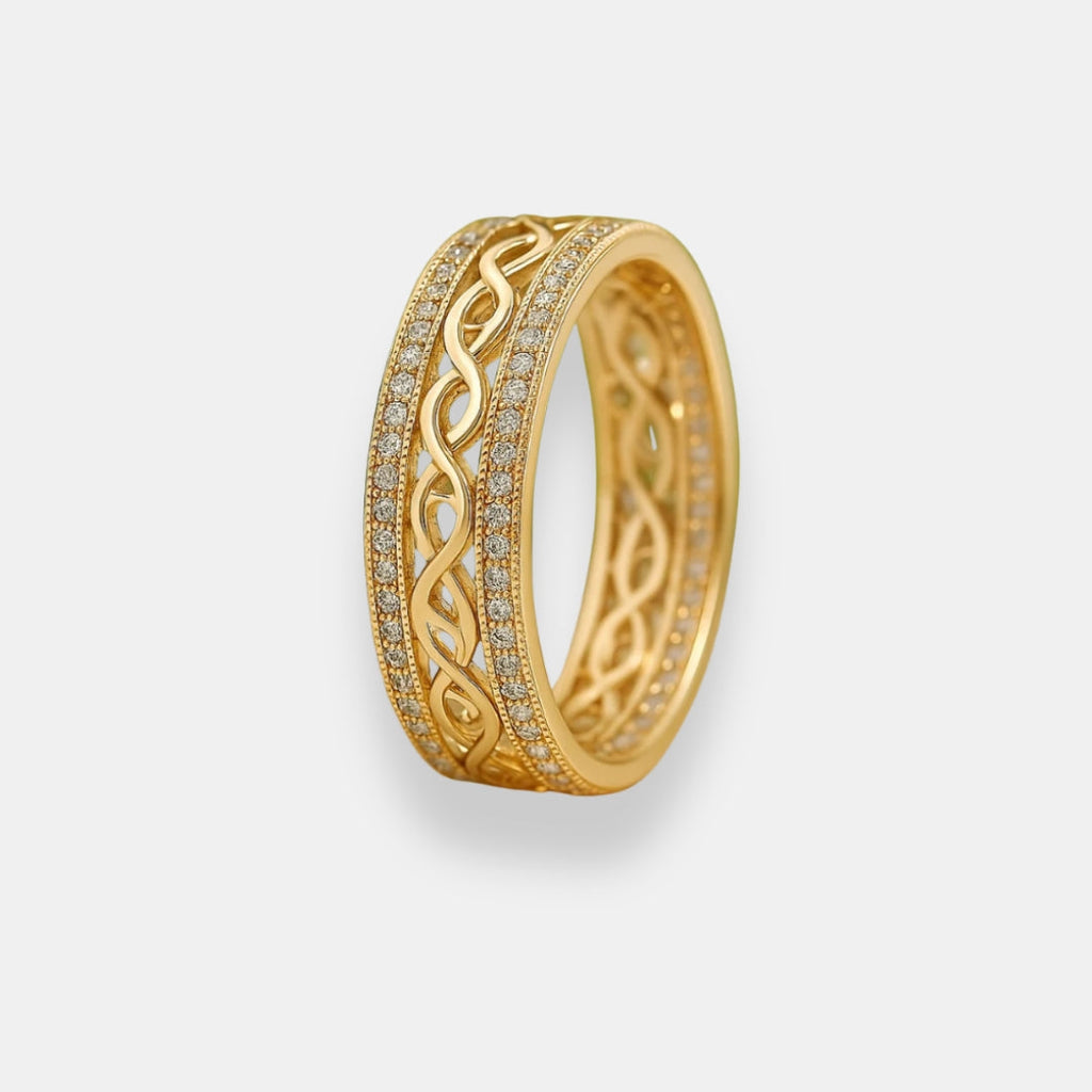 Serafina - Anello Intrecciato con Zirconi