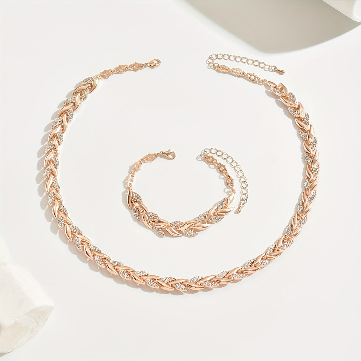 Ondina - Set Collana e Bracciale con Motivo a Coda di Pesce