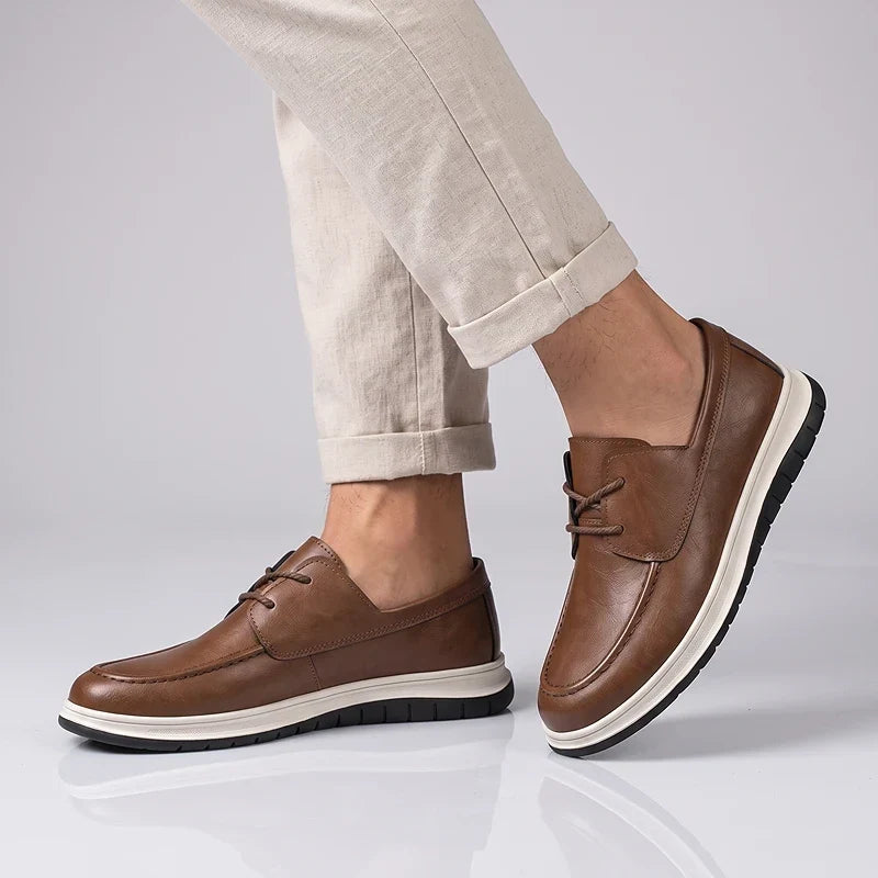 Quireno - Sneakers in Pelle dalle Tonalità Naturali
