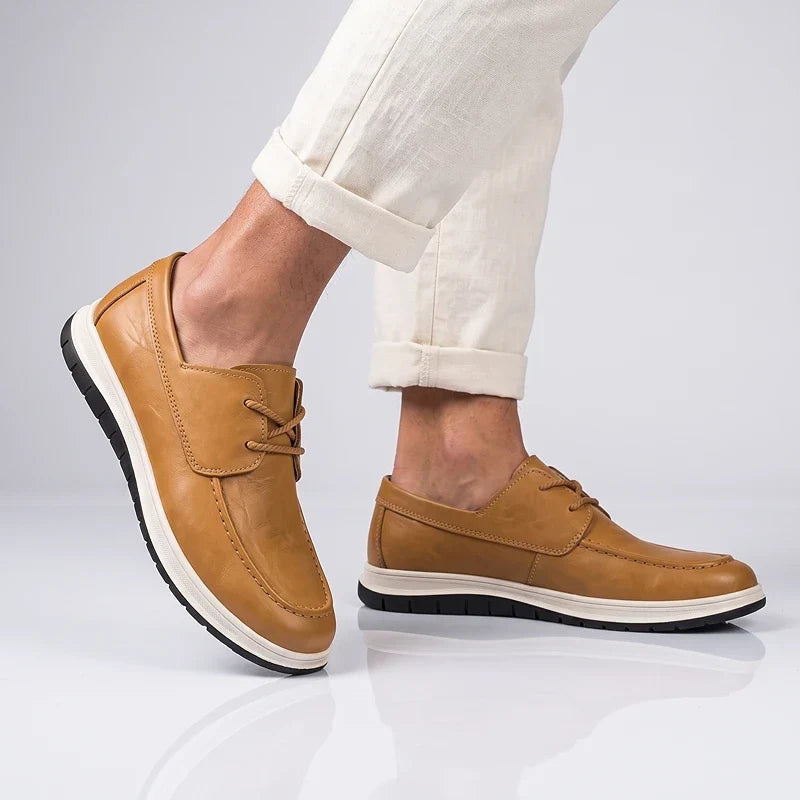 Quireno - Sneakers in Pelle dalle Tonalità Naturali