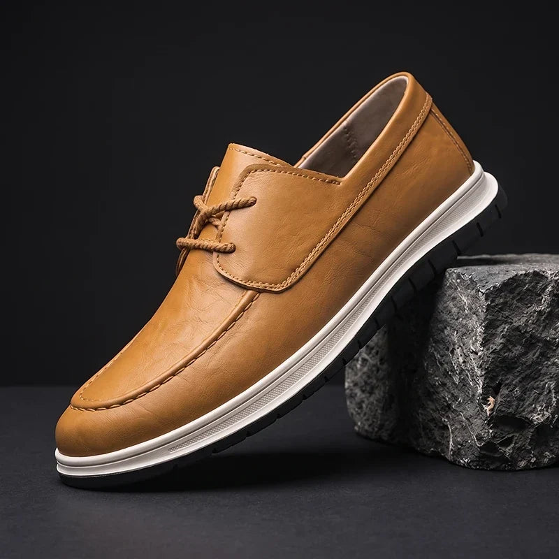 Quireno - Sneakers in Pelle dalle Tonalità Naturali