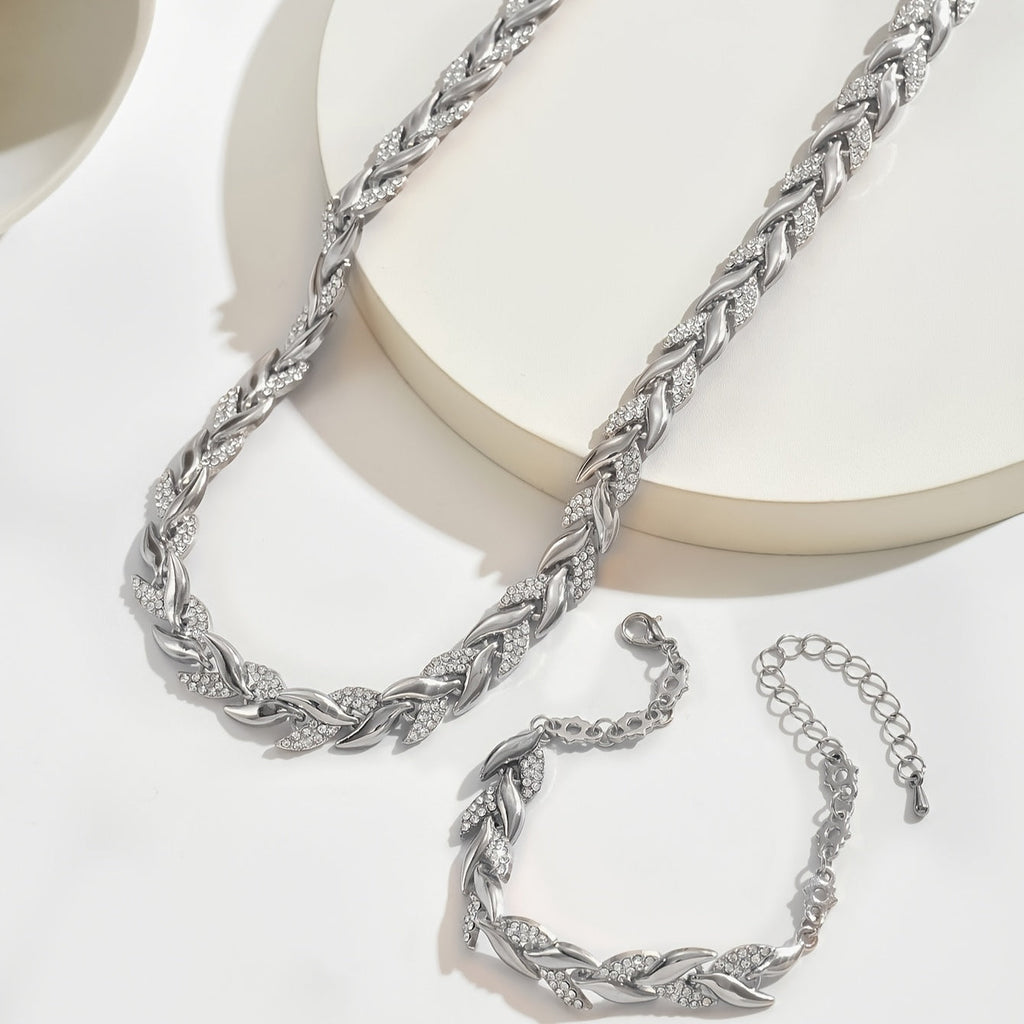Ondina - Set Collana e Bracciale con Motivo a Coda di Pesce