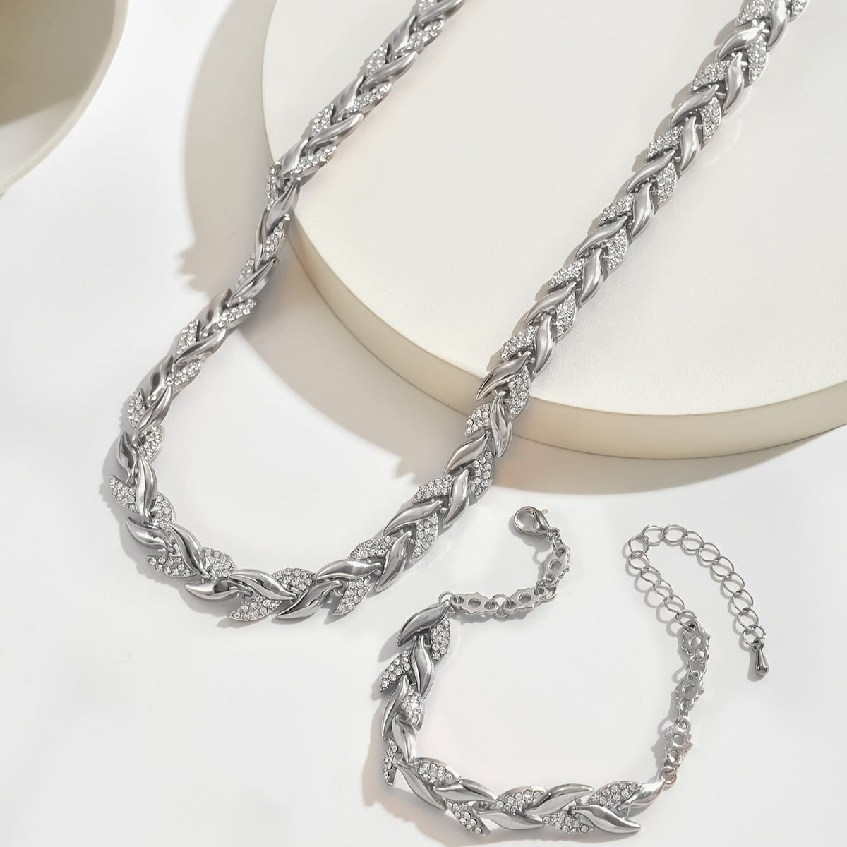 Ondina - Set Collana e Bracciale con Motivo a Coda di Pesce