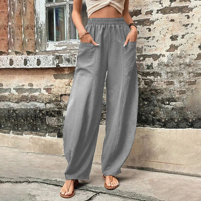 Sorelia - Pantaloni Fluidi con Tasche Statement
