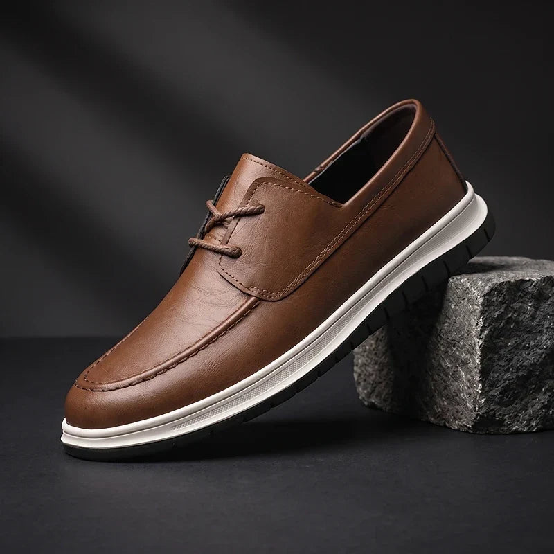 Quireno - Sneakers in Pelle dalle Tonalità Naturali