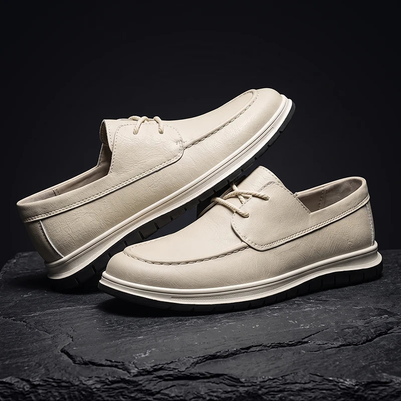 Quireno - Sneakers in Pelle dalle Tonalità Naturali