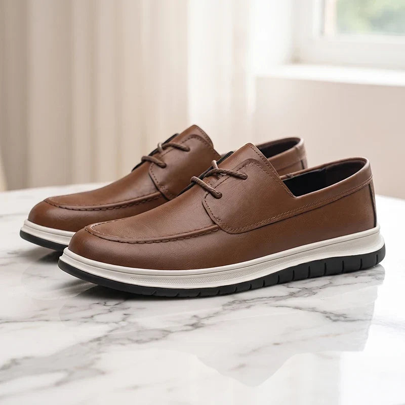 Quireno - Sneakers in Pelle dalle Tonalità Naturali