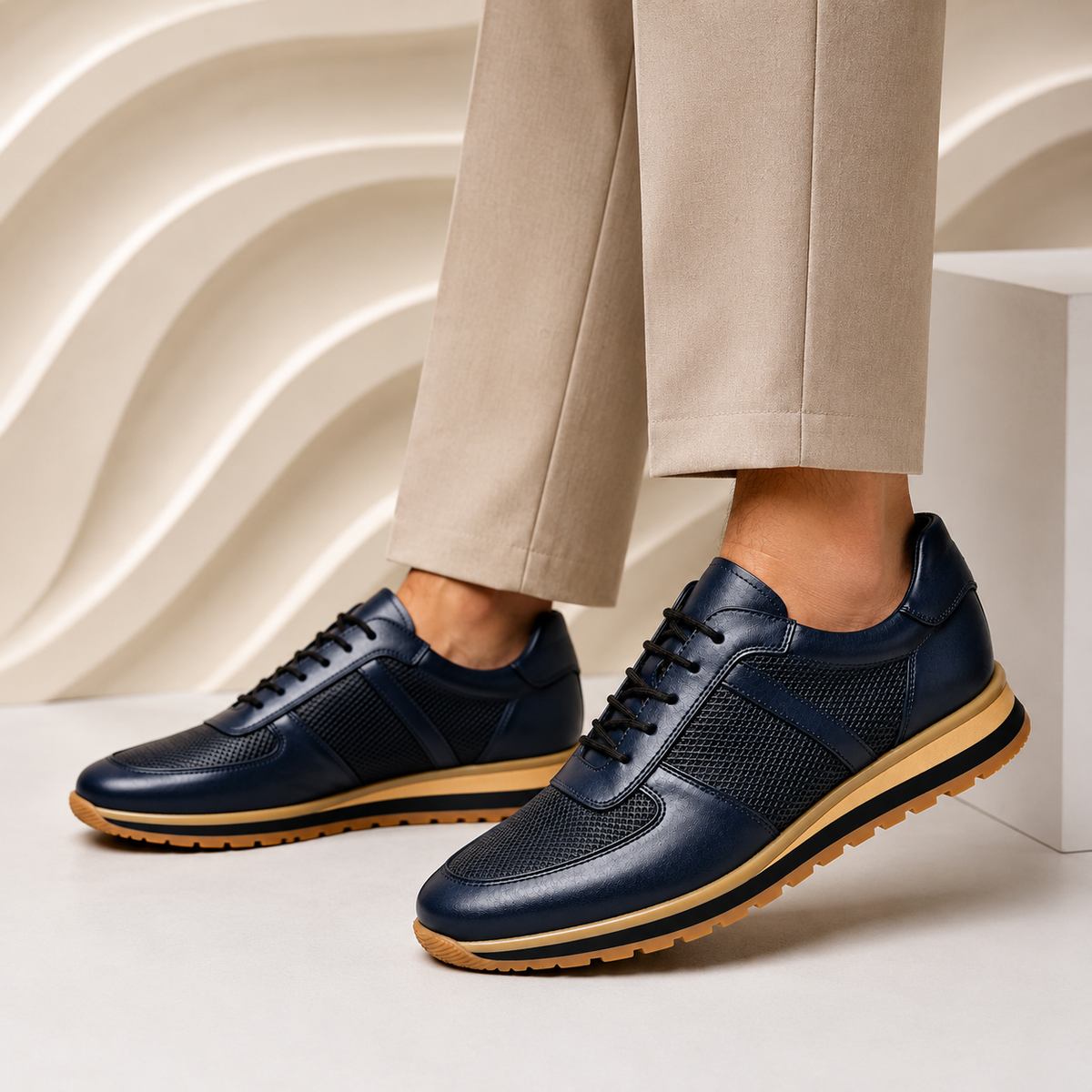 Alverio - Sneakers in Pelle Pieno Fiore
