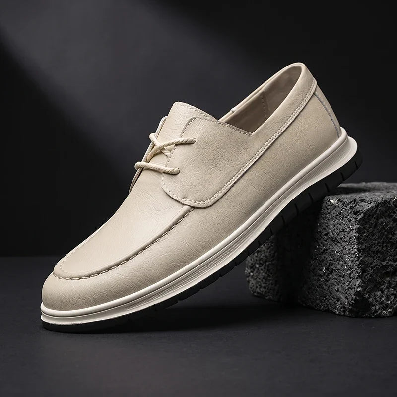 Quireno - Sneakers in Pelle dalle Tonalità Naturali
