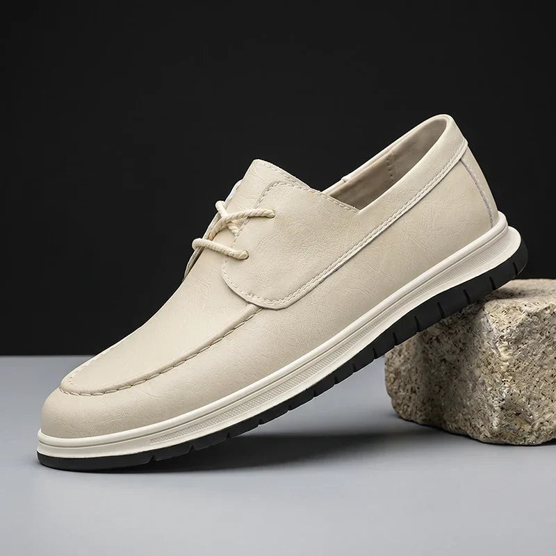 Quireno - Sneakers in Pelle dalle Tonalità Naturali