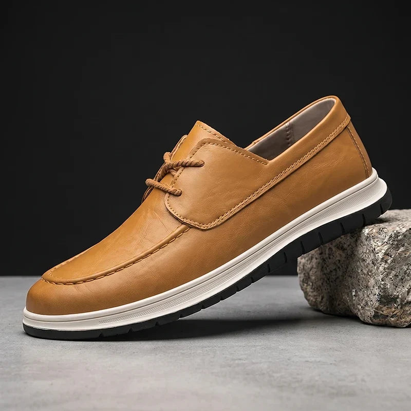Quireno - Sneakers in Pelle dalle Tonalità Naturali