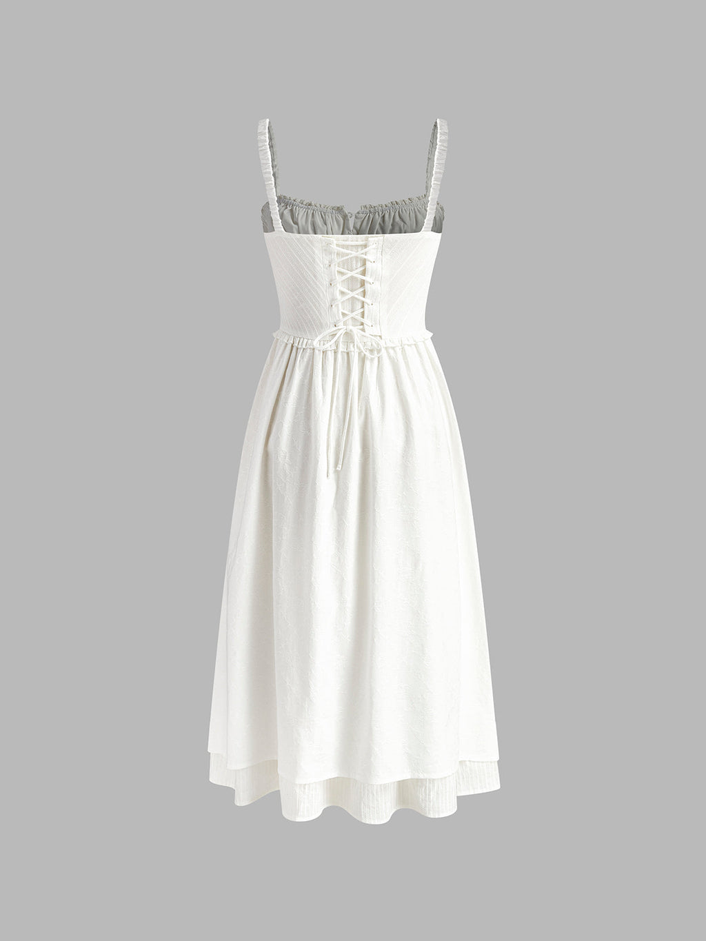 Charlie - Abito Midi con Scollo a Cami e Orlo con Volant