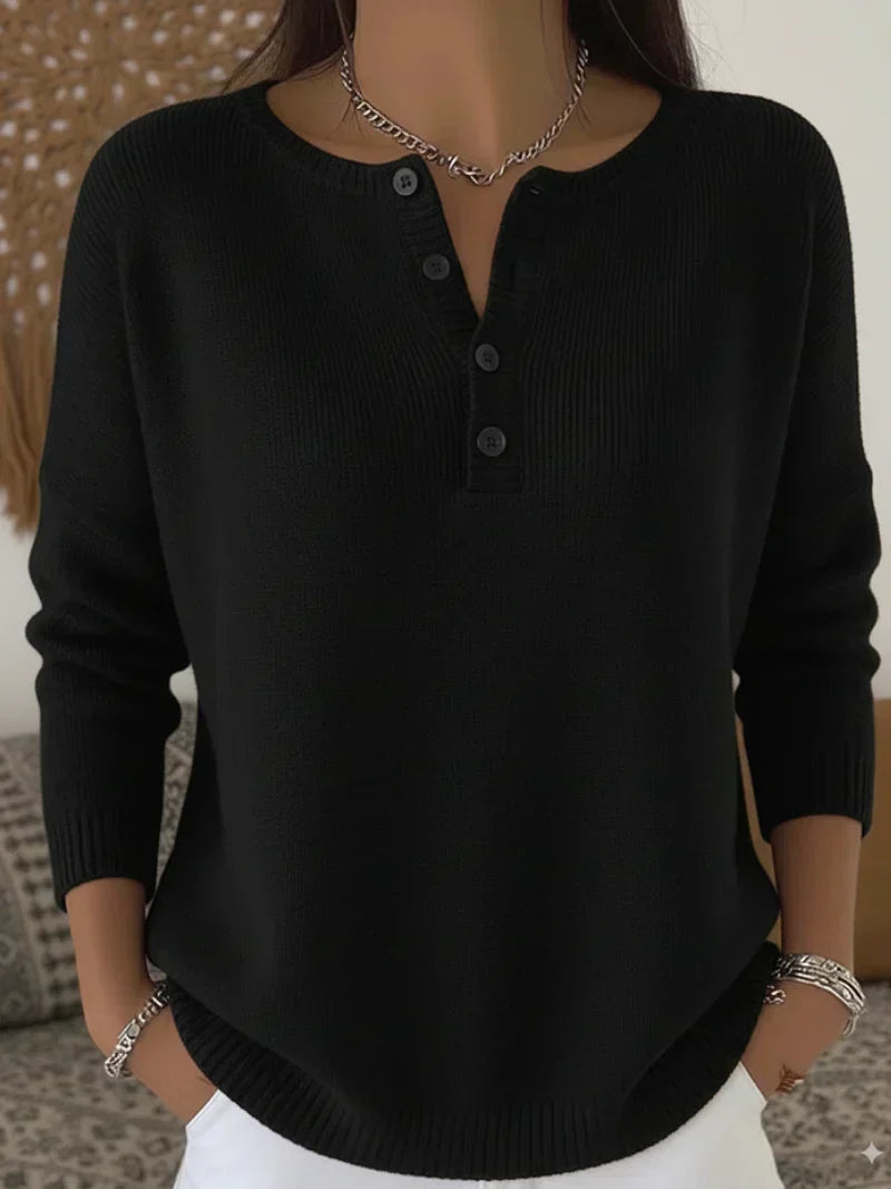 Dorienne - Maglione Henley con Bottoni
