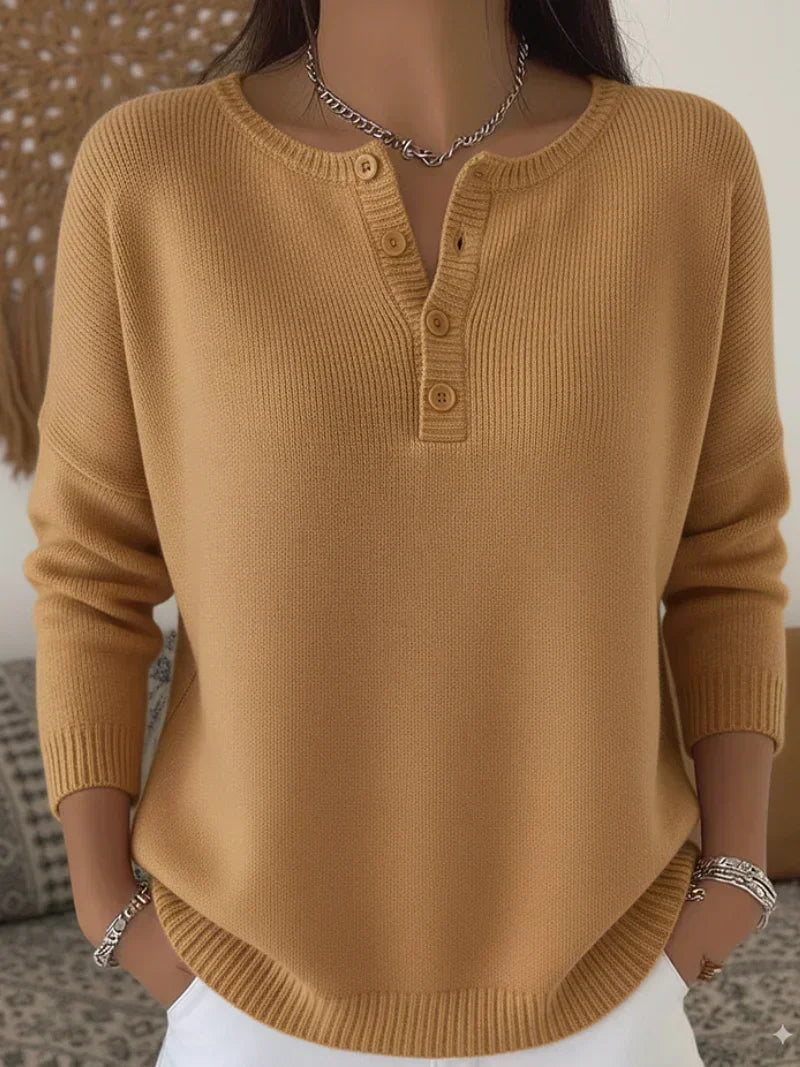 Dorienne - Maglione Henley con Bottoni