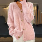 Lena - Cardigan in Cashmere a Maniche Lunghe