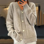 Lena - Cardigan in Cashmere a Maniche Lunghe