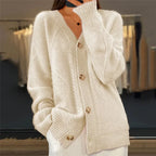 Lena - Cardigan in Cashmere a Maniche Lunghe